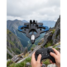 Teknodayım 4 Pervaneli Jet Uçak Drone 360° Takla Renkli Işıklı UCZZD166UCAK-4