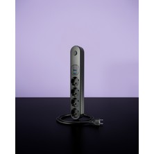 Teknodayım Akım Korumalı 4 Prizli 2 USB 1 Type-C UCZZZ3402PRİZ-1