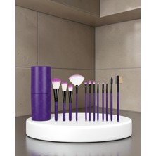 Teknodayım 12 Parça Ergonomik Saplı Fiber Kıl Makyaj Fırçası