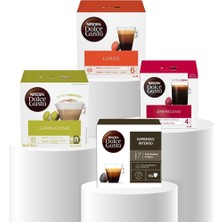 TeknoKapsül Dolce Gusto Kapsül Kahve Seti 64 Kapsül, 16 x 4 Paket
