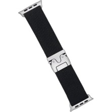 Zamerya Apple Watch 42MM Forest Kumaş Kordon - Siyah