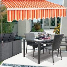 Enlis Polyester Balkon Tentesi Multicolor 300X200CM Teras Bahçe Güneşlik Gölgelik Pratik Tente