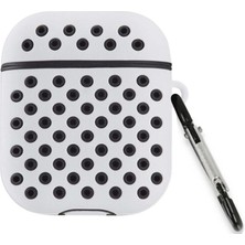 Zamerya Apple Airpods 2 (2.nesil) Spor Delikli Kılıf - Gri-Siyah