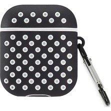 Zamerya Apple Airpods 2 (2.nesil) Spor Delikli Kılıf - Siyah-Beyaz