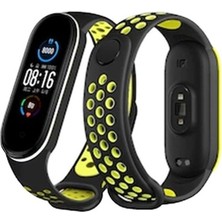 Zamerya Xiaomi Mi Band 4 Spor Delikli Kordon - Siyah-Yeşil-Beyaz