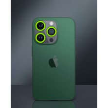 Dolapmix iPhone 12 Pro Max - Kamera Lens Koruyucu - Neon Fosforlu - Yeşil