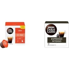 TeknoKapsül Nescafe Dolce Gusto Kapsül Kahve Seti (Lungo ve Espresso Intenso, 16'lı)