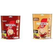 TeknoKapsül Nescafé 3'ü 1 Arada Original Çözünebilir Kahve Karışımı 10'lu Paket (10 x 17,5 G) ve 3'ü 1 Arada Sütlü Köpüklü Çözünebilir Kahve Karışımı 10'lu, 17,4 G