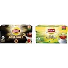 TeknoKapsül Lipton Earl Grey Demlik Süzen Poşet Bergamot Aramolı Siyah Çay 100'LÜ Paket ve Lipton Doğu Karadeniz Demlik Süzen Poşet Bergamot Aromalı Siyah Çay 100'LÜ Paket
