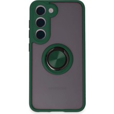 Dolapmix Samsung Galaxy S23 Kılıf Montreal Yüzüklü Silikon Kapak - Yeşil