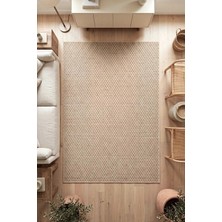Eliz Home Naturel Jüt Halı Modern Örme Toz Vermez Kaymaz Taban Balkon Salon Bahçe Mutfak Halısı 3