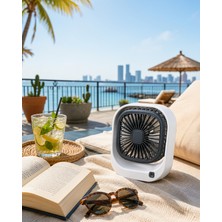 Lotus Store 1606 Şarjlı Masaüstü Fan 3 Kademeli Hız Ayarlı UCZZBWFN2VANTİLATÖR-5