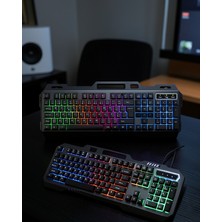 Teknodayım Kablolu Işıklı Klavye ve Mouse Seti Rgb Aydınlatmalı UCZPG8018KLAVYE2