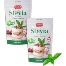 TeknoKapsül Sweetwell Zero Slim Stevia & Eritritol Tatlandırıcı 1 kg x 2 Adet Şekersiz, 0 Kalori, Keto ve Vegan Uyumlu