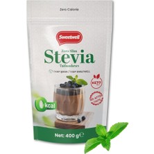 TeknoKapsül Sweetwell Zero Slim Stevia & Eritritol Tatlandırıcı 400 gr Şekersiz, 0 Kalori, Keto ve Vegan Uyumlu