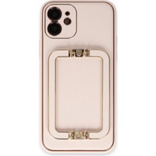 Vavis Apple iPhone 12 Kılıf Coco Elit Kapak - Pudra