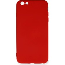 Vavis Apple iPhone 6 Plus Kılıf Nano Içi Kadife Silikon - Kırmızı