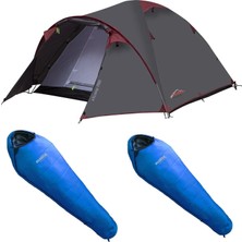 TemmuzX Excamp 3 Pro Çadır - 4 Mevsim ve Evolite Ocean Pro -18°c Uyku Tulumu Set