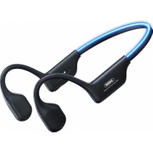 TemmuzX Yvton Serisi IP68 Su Geçirmez LED Işıklı Kemik Iletimli Bone Conduction Kablosuz Spor Kulaklığı RB-S11 Turuncu