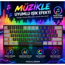 TemmuzX Rgb Mini T9 Mekanik Oyuncu Klavyesi Blue Switch Türkçe Q Mekanik Oyun Klavyesi Küçük Gamer Klavye