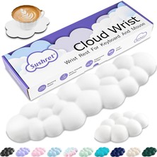TemmuzX Cloud Bilek Dinlenme Klavyesi, Pu Deri Hafızalı Köpüklü Bulut Klavye Bilek Pedi Seti, Avuç Içi Desteği Için Sevimli Kol Dayanağı, Pc/oyun Masası Akses