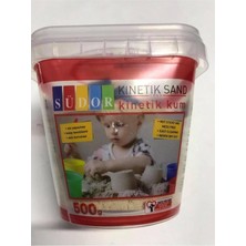 TemmuzX Südor Kinetik Kum, 500 G, Kırmızı, 5 Parça Kum Kalıbı Dahil