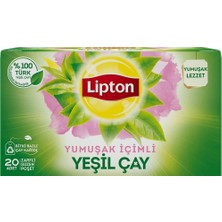 TeknoKapsül Lipton Yumuşak Içim Bardak Süzen Poşet Yeşil Çay 20'li Paket, 20 G
