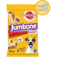 TemmuzX Jumbone Mini Köpek Ödülü, Sığır Eti ve Kümes Hayvanı Lezzeti, 160 gr x 8 Adet