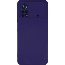 Fantastik Store Xiaomi Poco X4 Pro 5g Kılıf Nano Içi Kadife Silikon - Mor