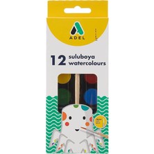TemmuzX Suluboya 12 Renk, Ø 24MM, Fırça ile Birlikte