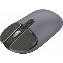 TemmuzX M203 Çift Modlu Taşınabilir Optik Kablosuz 2.4ghz ve Bluetooth Bağlantılı Süper Sessiz Mouse Lila