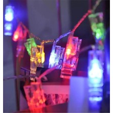 TemmuzX Renkli Işıklı Mandallı Fotoğraf Albümü 10 Lu - Rgb