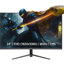 TemmuzX James Donkey Rion R10 24 165Hz 1ms Fhd Va Curved Gaming Monitör (Sıfır Ölü Piksel Garantili)