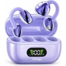 TemmuzX Lkb-45 Ows Açık Kulak Bluetooth 6.0 Kablosuz Kulaklık, Mor