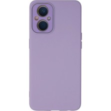 Fantastik Store Oppo Reno 7 Lite Kılıf Lansman Glass Kapak - Lila