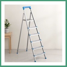 S'82 5+1 Basamaklı Metal Merdiven 125 cm - 120 kg Kapasiteli BZS82