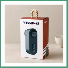S'82 Termal Akım Korumalı Duvar Priz 1+3 USB 2500W 10A BZS82