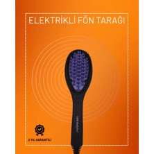 Marka Kolik Ptc Seramik Isı Ayarlı Saç Düzleştirme Fırçası – Siyah