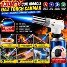 Marka Kolik 1300°C Çok Amaçlı Gaz Torch Çakmak - Mutfak, Mangal, Lehimleme Pürmüz Alev Tabancası