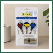 Vintessy Vıntessy 68MM 6 Pim Bilyalı Silindir Göbeği (Nikel Saten, 3 Anahtar) BZS01