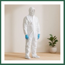 Vintessy Vıntessy Koruyucu Tulum Xl Non-Woven Beyaz (179-187CM, 108-115CM) BZS01