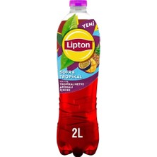 TeknoKapsül Lipton Ice Tea Tropikal Meyve Aromalı Soğuk Çay, Pet, 2 Litre
