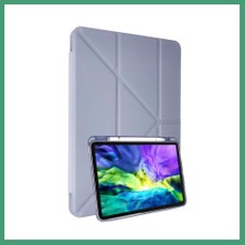 S'82 iPad Air 4 10.9 Kılıf Kalemlikli Mars Tablet Kılıfı - Lila BZS82