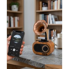 Aparim Mini Retro Bluetooth Hoparlör Fm Radyo 8 Saat Batarya UCZZZB5RAYO-9