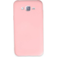 Aparim Samsung Galaxy J7 Kılıf Nano Içi Kadife Silikon - Pudra