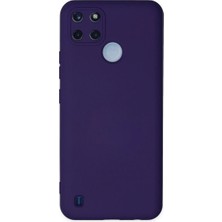 Aparim Realme C25Y Kılıf Nano Içi Kadife Silikon - Mor