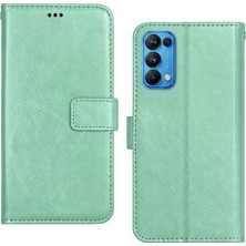 Aparim Oppo Reno 5 Trend S Plus Kapaklı Telefon Kılıf - Su Yeşili