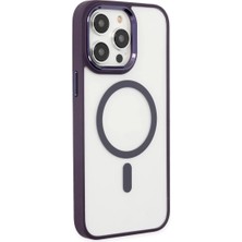 Aparim Apple iPhone 13 Pro Kılıf Room Magneticsafe Silikon - Derin Mor