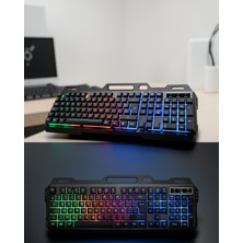 Bucuks Oyuncu Klavye Mouse Seti USB Girişli Rgb Işıklı Türkçe Q Model UCZPG8018KLAVYE1