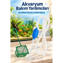 Mucit Home Akvaryum Temizleme Seti Su Tahliye Hortumu ve Balık Yakalama Kepçesi 2 Li Set